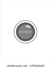 Illustration design of a gray enter button