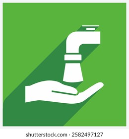Illustration design of hand icon taking water for ablution,Islamic Ramadan icon