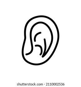 illustration design, human ear shape vector