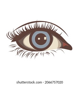 Illustrationsdesign, menschlicher Augenvektor