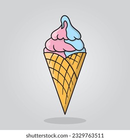 Illustrationsdesign von Eis
