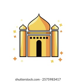 Illustration Design Icon of Mosque, Islamic Ramadan Icon 4