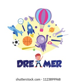 illustration design. imagination concept. 