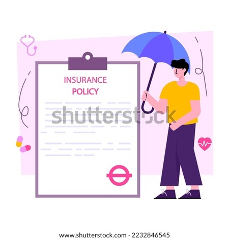 An illustration design of insurance document 