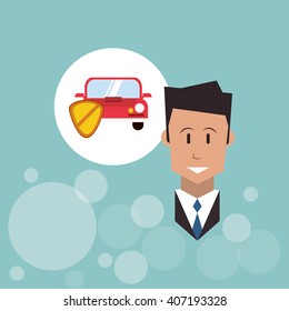 Illustration design of insurance, editable vecctor