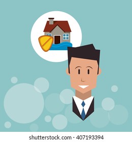 Illustration design of insurance, editable vecctor