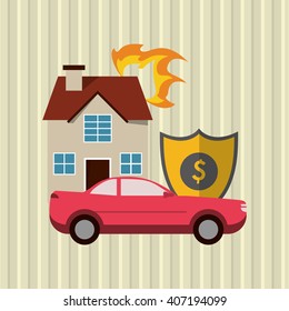 Illustration design of insurance, editable vecctor