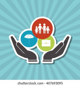 Illustration design of insurance, editable vecctor