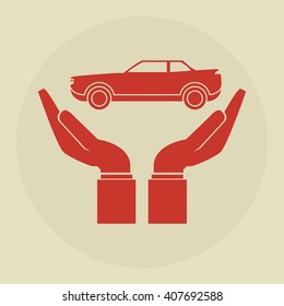 Illustration design of insurance, editable vector