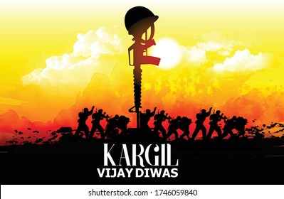 illustration design for Kargil Vijay Diwas and creative design