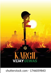illustration design for Kargil Vijay Diwas and creative design
