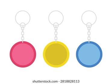 Illustration design key chain unique design isolated