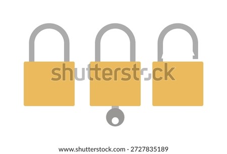 Illustration design keypad open step isolated