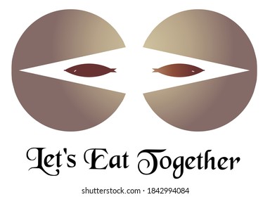 The illustration and design of let's eat together