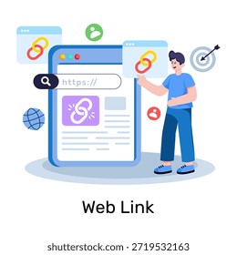 An illustration design of linked website