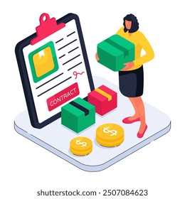 An illustration design of logistic contract 

