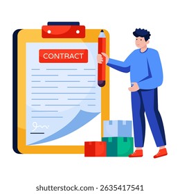 An illustration design of logistic contract