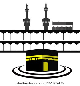 Illustration design logo high tower Ka'bah
