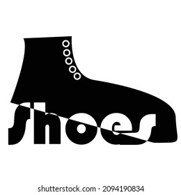 diseño de ilustración un logotipo e icono de zapatos con algún diseño de concepto