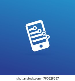 Illustration design of logotype business web marketing. Vector smartphone web icon. Logo design abstract digital technology vector template.