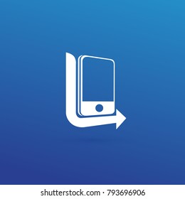 Illustration design of logotype business web marketing. Vector smartphone web icon. Logo design abstract digital technology vector template.