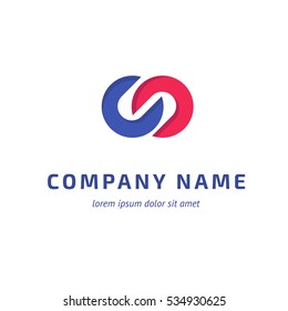 Illustration design of logotype flat simple colorful abstract