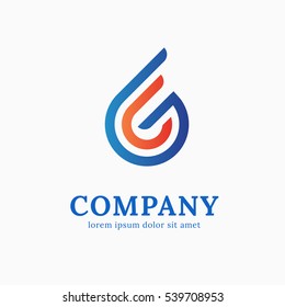 Illustration design of logotype simple geometry business flat symbol. Logo design abstract progress vector template