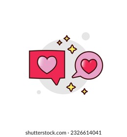 Illustration design of love vector element art