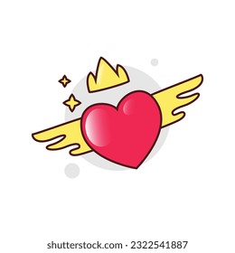 Diseño ilustrativo del vector de amor aislado