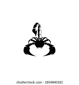 The illustration design is made from the front view, with the shape of a scorpion, giving the impression of being brave and brave, can be used for logo and icon needs