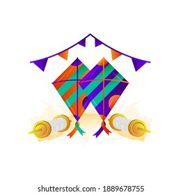 Illustration design of makar sankranti design vector