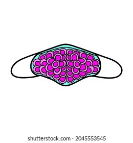Illustration of design mask perfect for icon, element, items, symbol, print material and ect.