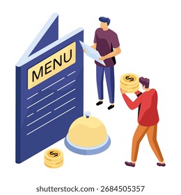 Um design de ilustração do menu book