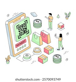 An illustration design of mobile barcode tracking