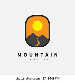 Illustration design of Mountain logo icon, for brand needs etc.