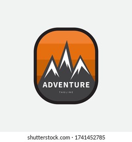 Illustration design of Mountain logo icon, for brand needs etc.