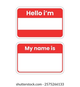 Illustration design name tag rectangle square unique design