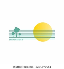 Illustration design for the needs of the digital printing industry and convection with the theme of a sunny morning in summer.