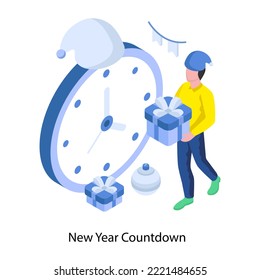 An illustration design of new year countdown 