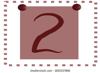 Ilustración y diseño del número 2