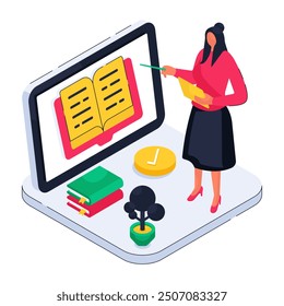 An illustration design of online learning

