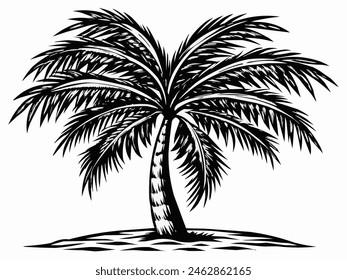 Illustration design of palm tree 