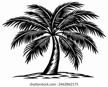 Illustration design of palm tree 