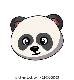 illustration design with panda head shape