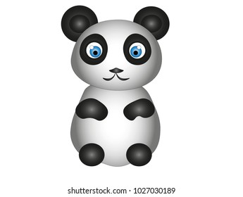 An illustration design of a panda which is a cute and nice animal.