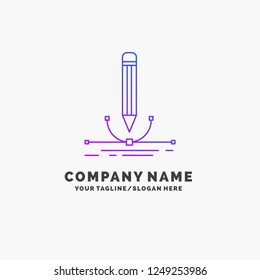 illustration, design, pen, graphic, draw Purple Business Logo Template. Place for Tagline