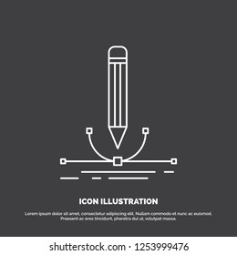 illustration, design, pen, graphic, draw Icon. Line vector symbol for UI and UX, website or mobile application