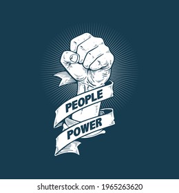 Illustration Design Of People Power Revolution