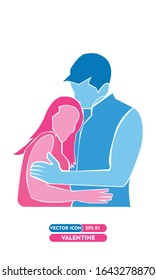 Illustration design picture for valentines day. Love couples, guys and girls dating. For designs, cards, banners, leaflets, wallpapers, posters, invitations. Romantic background with pastel colors.