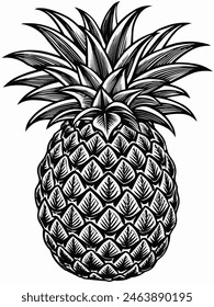 Diseño de ilustración de fruta de piña 